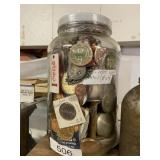 Jar Of Rare Treasures Coins Keys Advertising
