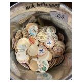 Milk Bottle Caps Local Advertising