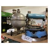 Gas Metal Iron Vintage Blue