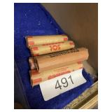 Five Rolls Of Wheat Pennies