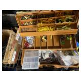 Fishing Tackle Box With Assorted Glue Jigs Soft