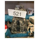 Metal Castle With Knights Cigarette Lighter