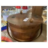 Wooden Bucket Divided Carrying Case