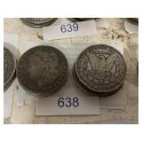 Set Of Six Morgan 1964 Or Older $1 Coins