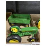 John Deere Tractor And Wagon Ertl Metal