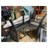 Patio Table Glass Top With Umbrella And Three