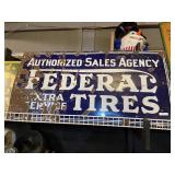Federal Tires Double Sided Porcelain And Metal