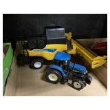 New Holland Plastic Combine And Metal Tractor