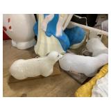 Sheep Lambs Christmas Blow Mold Set Of 2