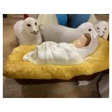 Baby Jesus Christmas Blow Mold Santa