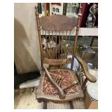 Wooden Rocking Chair One Broken Arm