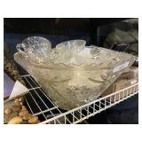 Glass Punchbowl Set With Cups