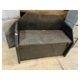 Wooden Bench With Storage Area