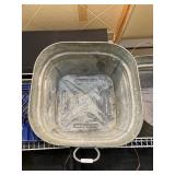 Metal Galvanized Wash Tub Square