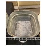 Metal Galvanized Wash Tub Square