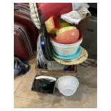 Plastic Tupperware And Platters