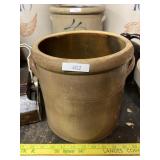 Brown Two Tone Stoneware Crock