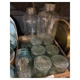 Blue Glass Bowl Canning Jars