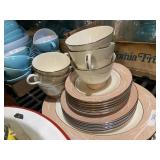 Pink Silver Cream Tea Set