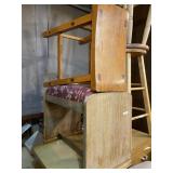 Wooden Barstool And Bench