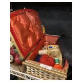 Sewing Kit Needles Thread In Basket