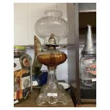 Glass Oil Lamp Two Tone