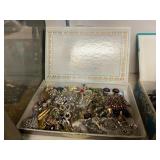 Assorted Jewelry Pins Earrings Brooches