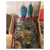 Assorted Jewelry Pins Earrings Brooches