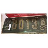 Antique Wisconsinï¿½S License Plate 1929
