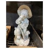 Child Fishing Plaster Lawn Ornament