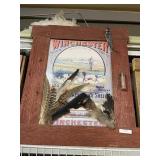 Winchester Tin Sign With Wooden Barn Board Frame