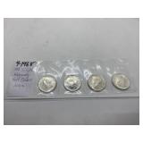 4 1968 40% Silver Kennedy Half Dollars