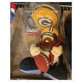 Green Bay Packers Helmet And Stuffed Player