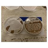 2 One Troy Ounce .999 Fine Silver I Pledge