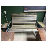 Wooden Rocking Glider Outdoor Bench