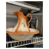 Ceramic Pitcher And Water Basin