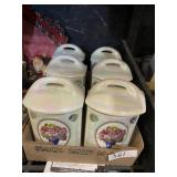 Czechoslovakia Iridescent Porcelain Canister Set