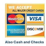 Payment methods Accepted