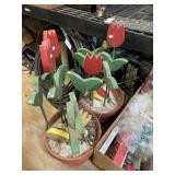 Wooden Tulips In Planters