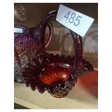 Fenton Hub Nail Ruby Red Basket