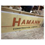Hamann Construction Company Large Plastic Sign