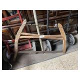 Vintage Saw And Wooden Walking Stick