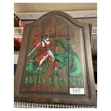 St. George Dart Bowl Board In Wooden Case