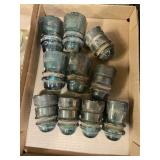 Blue Green Insulators Glass Vintage