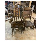Set Of Two Rocking Chairs Wooden