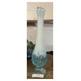 Fenton Blue Opalescent Water Lily Bud Vase