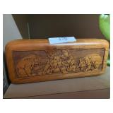 Wooden Etched Bear Case Wilderness Woods