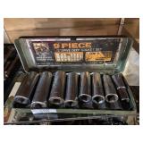 Buffalo Nine Piece Half Inch Drive Deep Socket