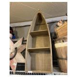 Wooden Boat Canoe Shelf