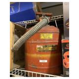Vintage Safety Metal Gas Can Metal Spout